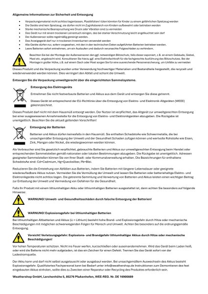 Windfahne für Anemometer mit D-Schaft (neue Version)